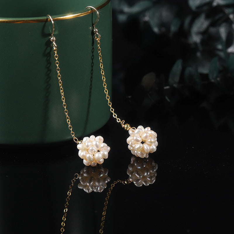 Serene perlas cluster auskarai
