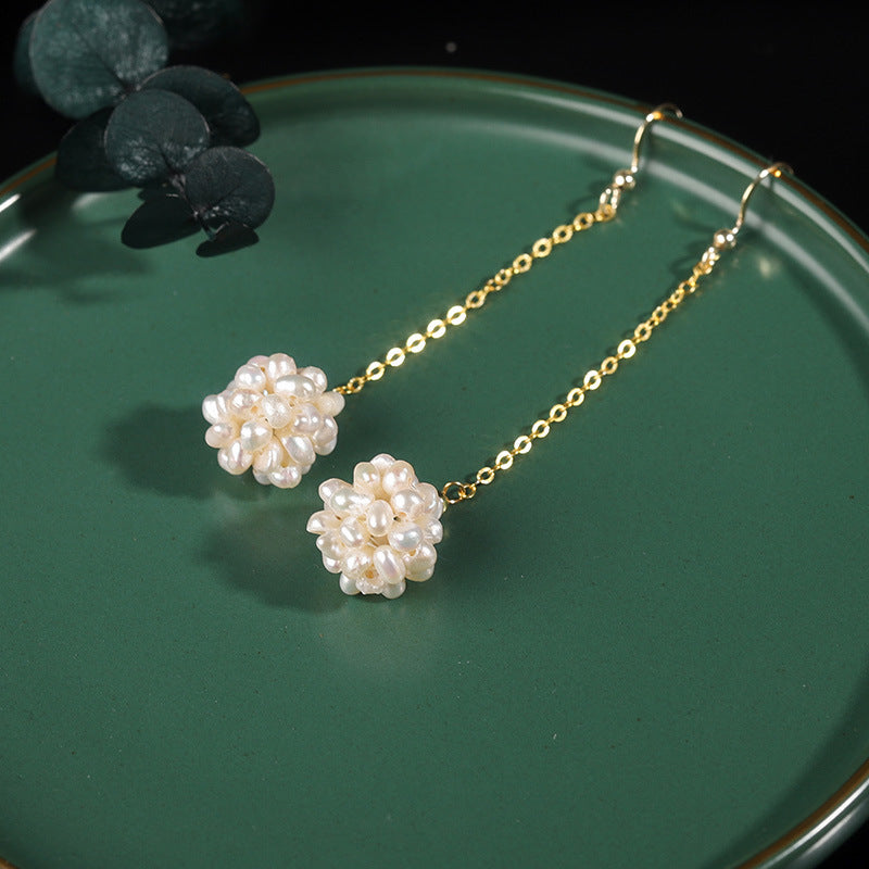 Serene perlas cluster auskarai