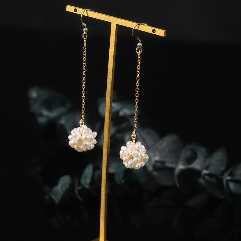 Serene perlas cluster auskarai