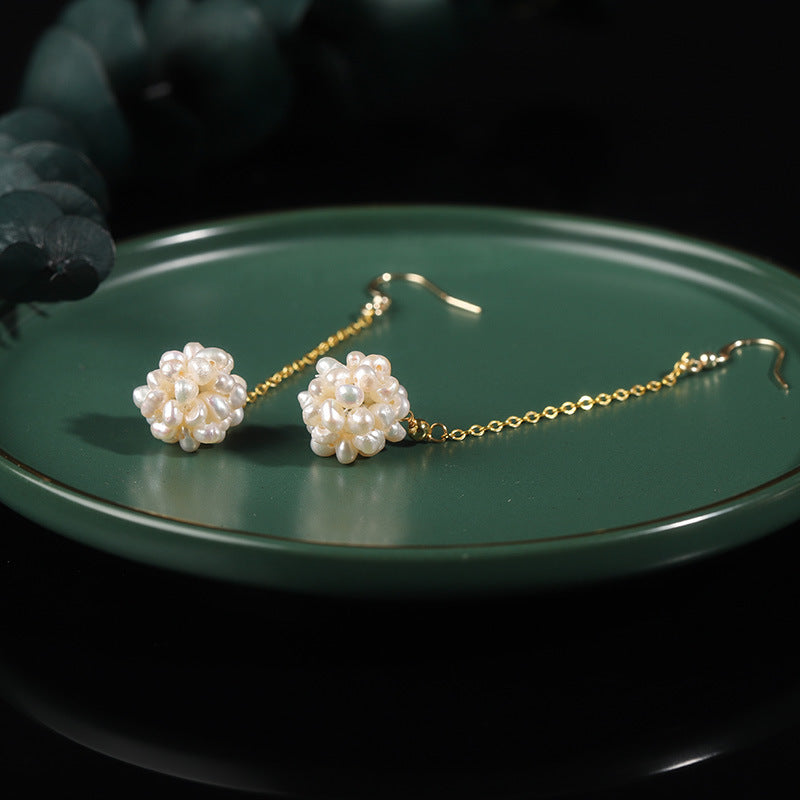 Serene perlas cluster auskarai