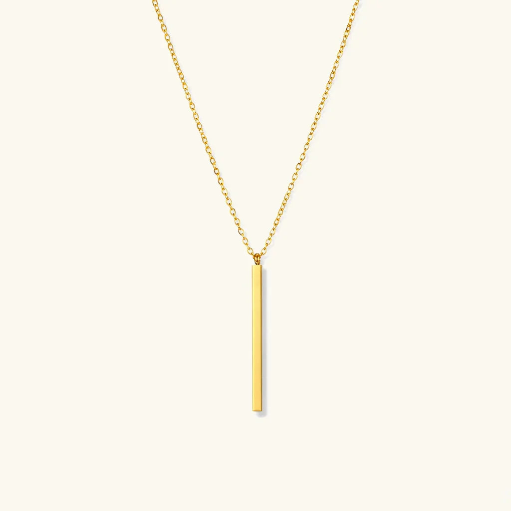 Allison zlatý náhrdelník v tvare pásika