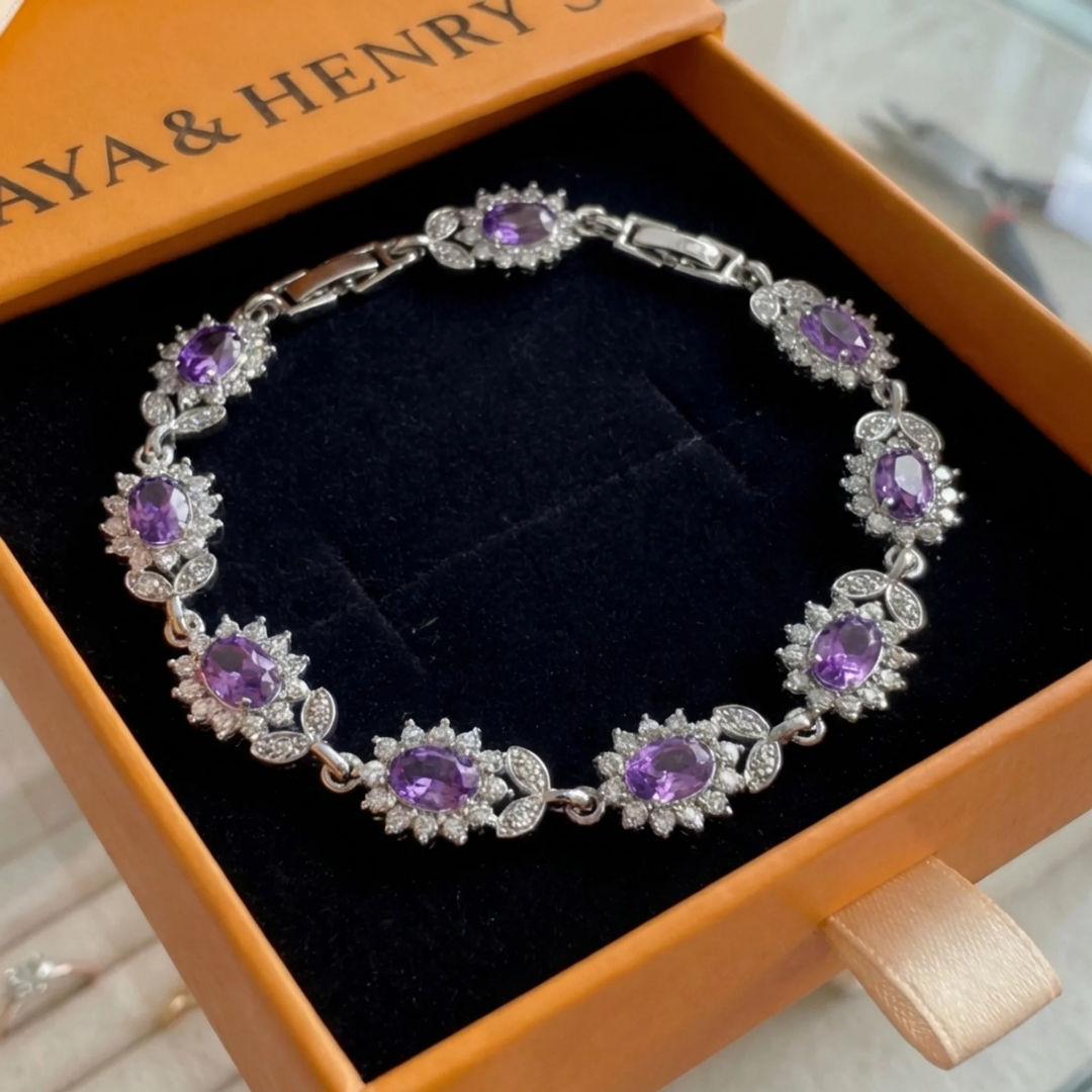 Baltojo aukso „Iridessa Violetthorn“ apyrankė