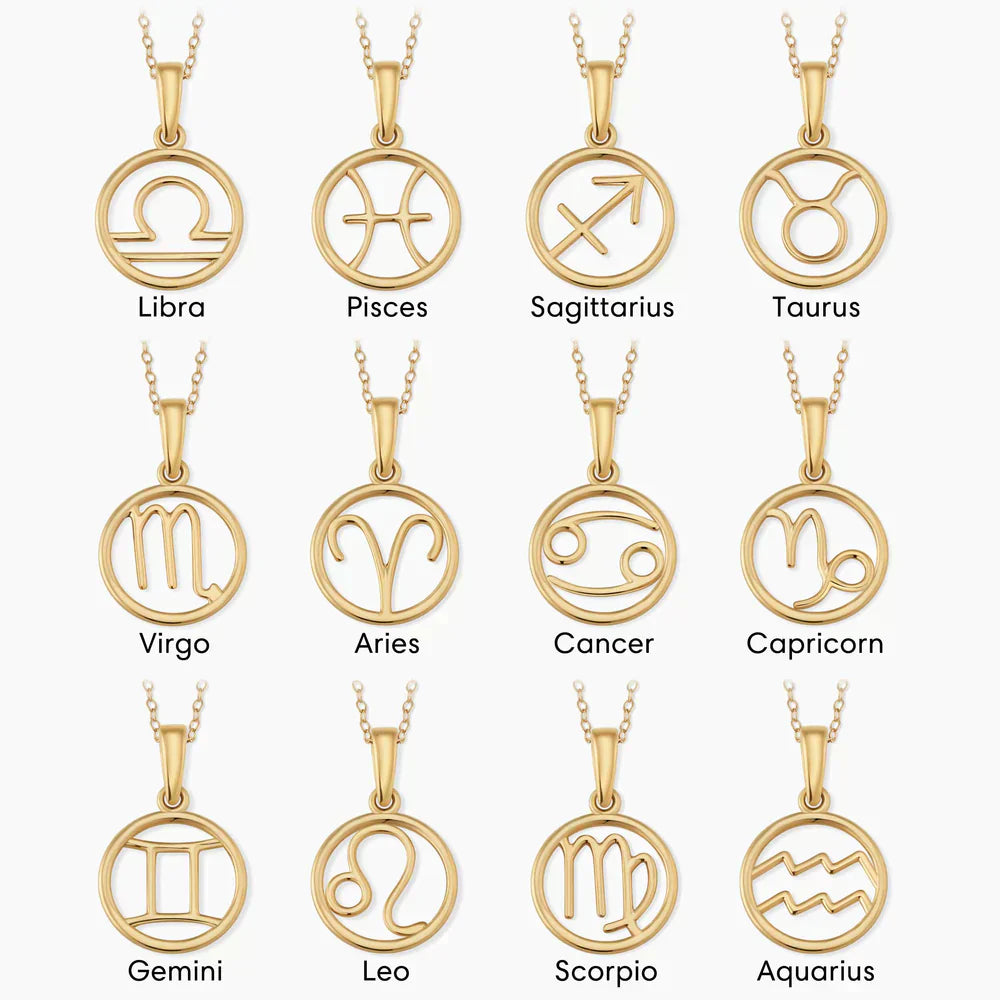 Zlatý náhrdelník so znamením zodiaku