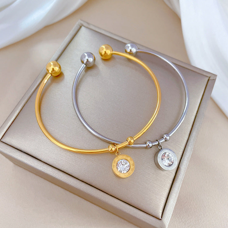 Chromia krištolas auksinis bangle