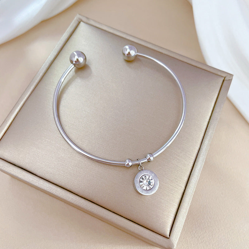 Chromia krištolas auksinis bangle