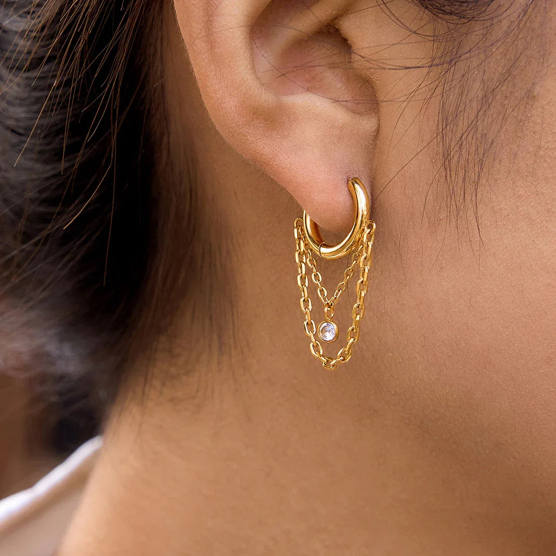 Adore diamantové visiace náušnice-krúžky