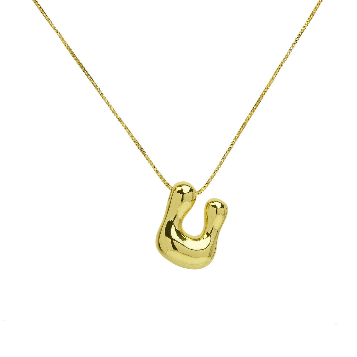 Malý zlatý náhrdelník s okrúhlym iniciálom