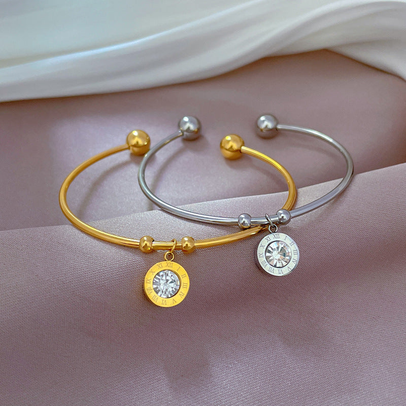 Chromia krištolas auksinis bangle