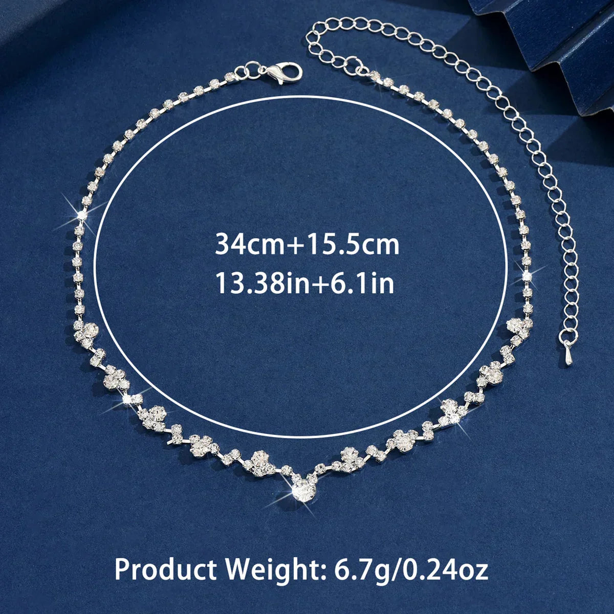 Elegantná svadobná retiazka s diamantmi