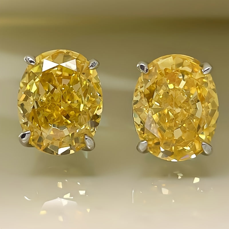Náušnice z bieleho zlata s trblietavými zirkónmi