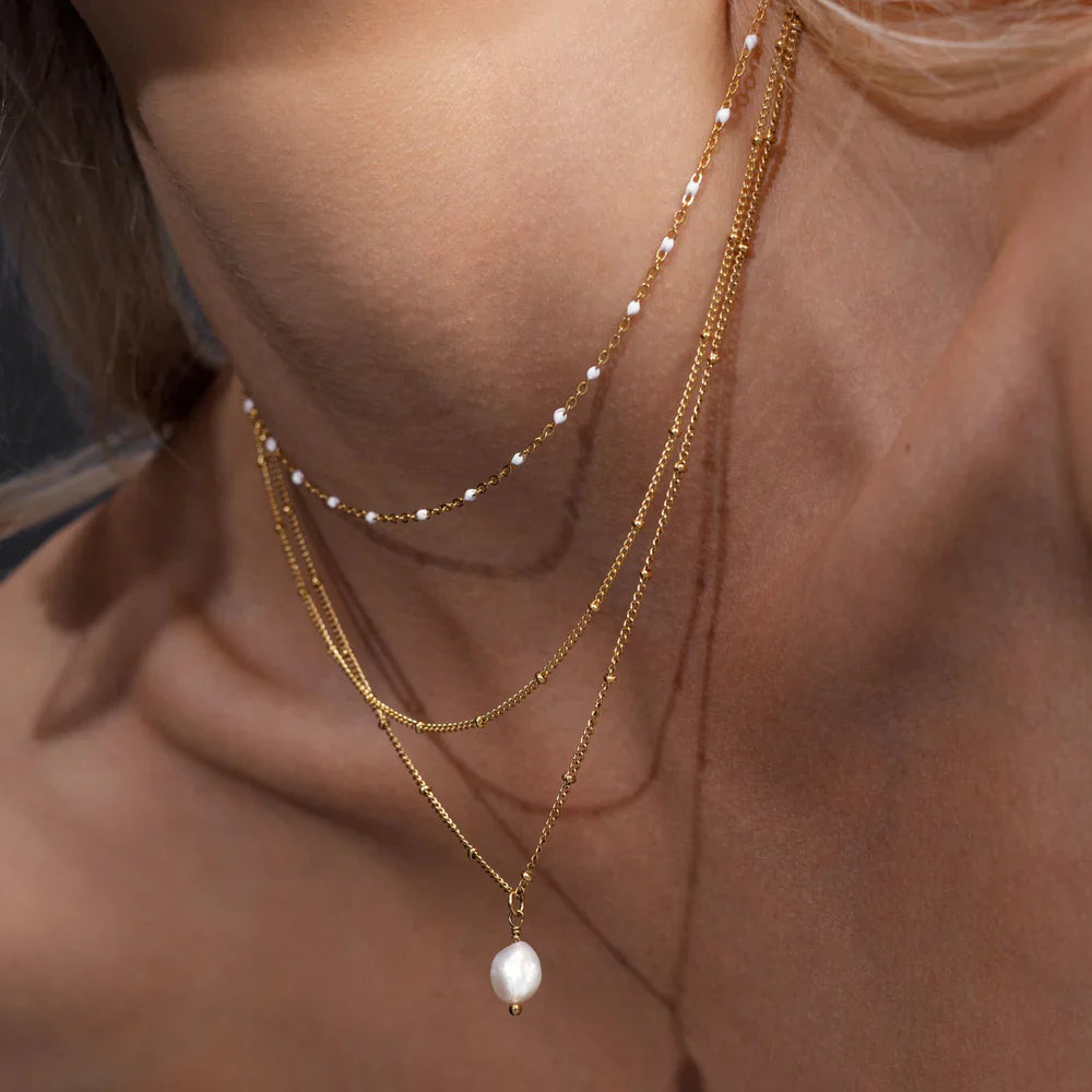 Dvojitý perlový chocker Celeste
