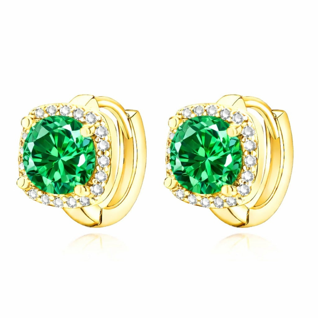 Náušnice Nadine Emerald | Zlatá