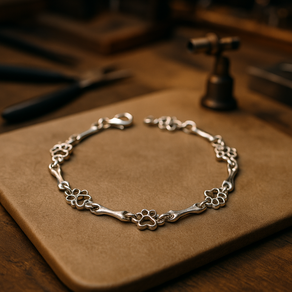 Strieborný náramok na ruku a nohu