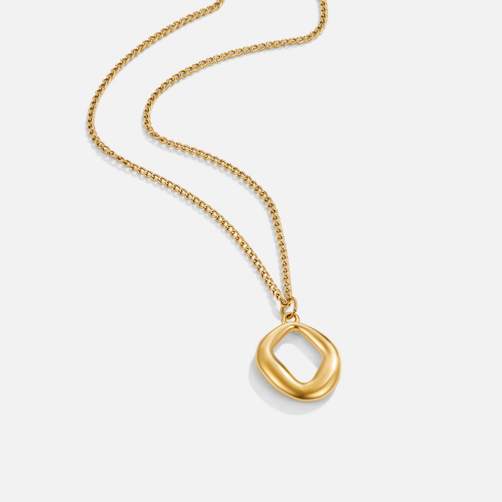 Geometrický zlatý náhrdelník „Zola“